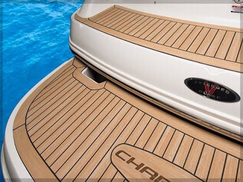 marine faux teak boat flooring - YouTube
