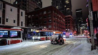 Toronto Canada Walk After Heavy Snowfall [Winter Storm 4K]