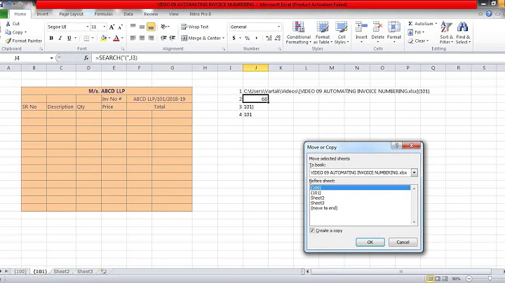 Video 08 AUTOMATING INVOICE NUMBER
