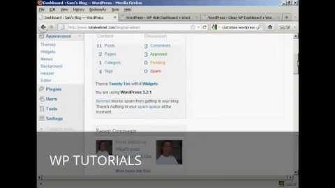 Video 39   Customize Your WordPress Dashboard