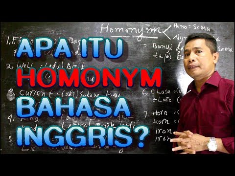 Apa itu homonym Bahasa Inggris? | Kata Apa Saja Diantaranya? (What is Homonym?)