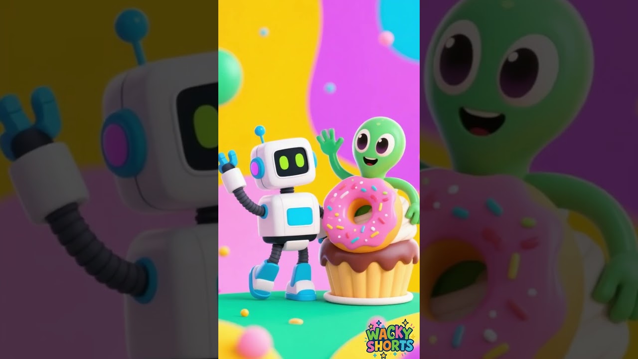 Robot Cupcake Ketemu Donat Alien?! | WackyShorts #12