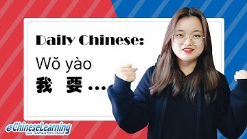 Beginner Mandarin Chinese "我要 I Want.." with eChineseLearning