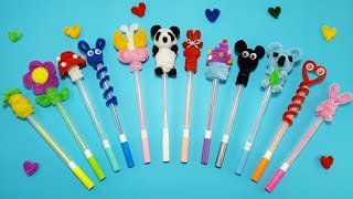 Manualidades con limpiapipas para decorar tus lápices 
