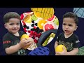 Funny Twins Eating Muskmelon