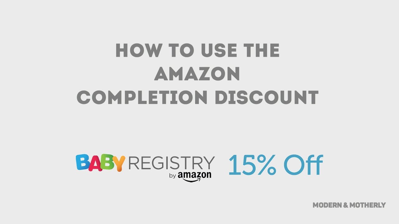 amazon baby registry discount