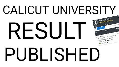 Calicut university result published