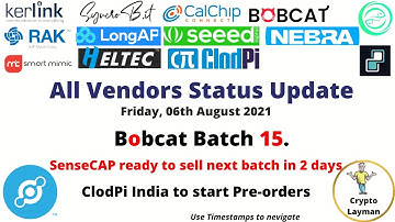 Helium Hotspots All Vendors Update Bobcat batch 15
