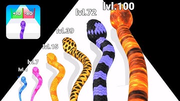 Biggest Video Update SNAKE RUN RACE vs SNAKE EVOLUTION RUN,All Levels Trending Video games.Part#11.