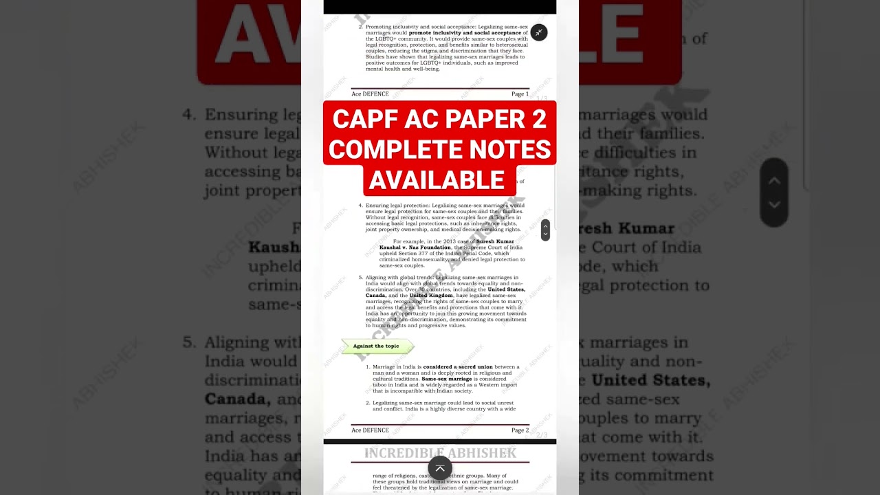 Capf AC Paper 2 Notes 