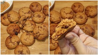 كوكيز بزبدة الفول السوداني/peanut butter cookies/Recette cookies au beurre de cacahuète