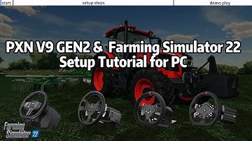 PXN V9 GEN2 Wheel Racing Simulator & Farming Simulator 22 Setup Tutorial for PC. #pxn #racingwheel