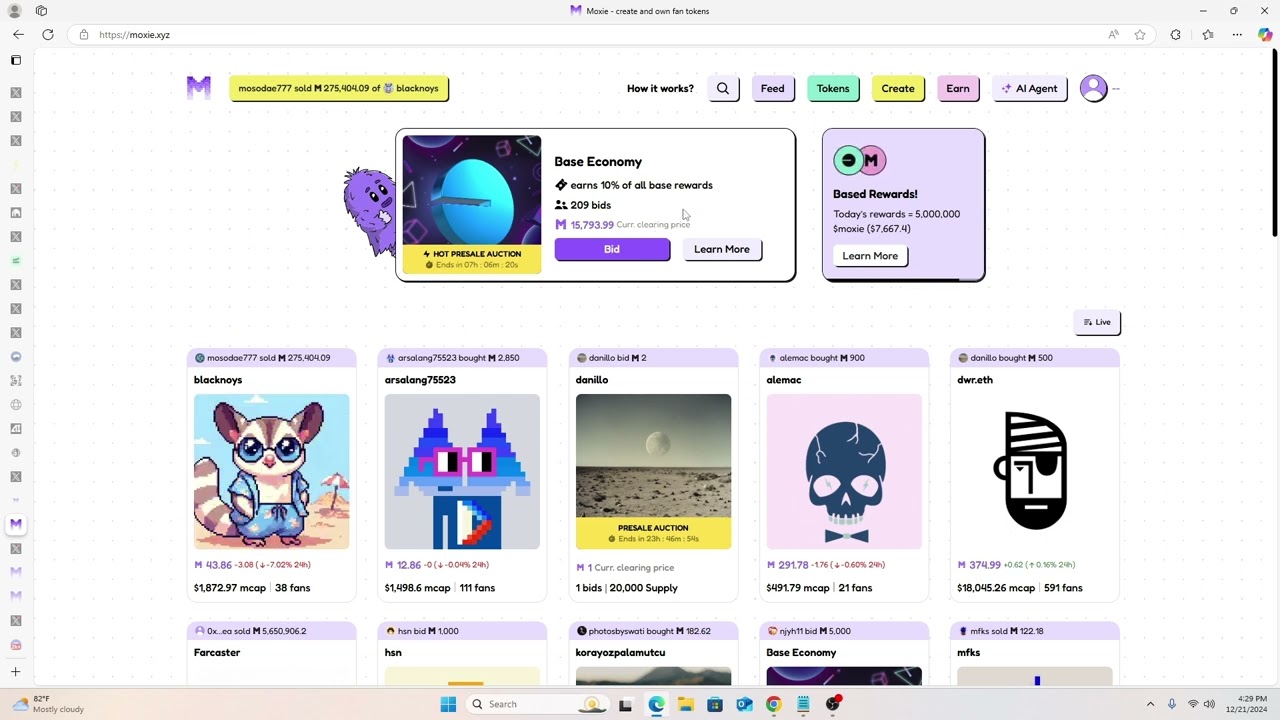 Moxie AI Airdrop - Earn Free $MOXIE On Base Daily!
