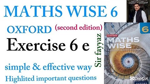 MATHS WISE 6 | EXERCISE 6E |OXFORD SECOND EDITION | EX 6e | unit 6 | introduction to Algebra