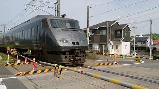 JR九州・日豊本線  787系（特急きりしま・宮崎行き）817系（普通・鹿児島中央行き）通過
