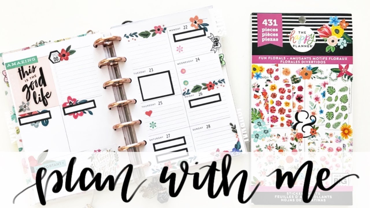 PLAN WITH ME Mini Happy Planner Dashboard: April 22-28, 2019 - YouTube