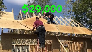 Time lapse $29,000 Salt Box Garage Build...Excavation to Roofing