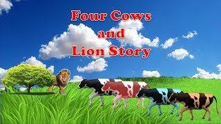four cows and lion story