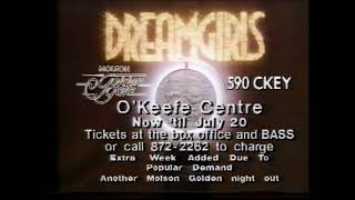 1986 Dreamgirls O'Keefe TV spot 2