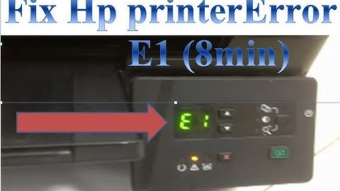 fix hp printer laserjet M125a Error E1