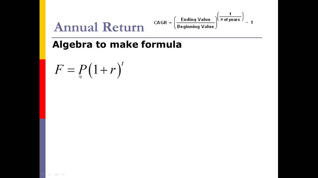 computing annual return on investment