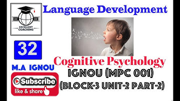 IGNOUMPC001#CognitivePsychology#LanguageDevelopment#Block3#Unit2|#Part2