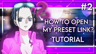 How to open my link to get my preset? || alight motion || tutorial || #2