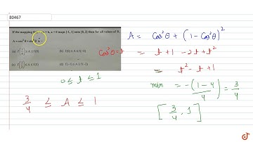 If the mapping `f(x) = ax + b, a  lt 0` maps  `[-1, 1]` onto  `[0,2]` then for all values of `t...