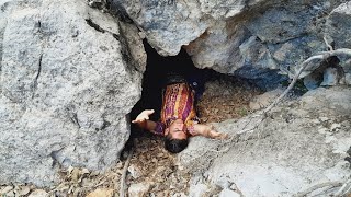 Camping, under rocks in the mountains. #OutdoorBoy