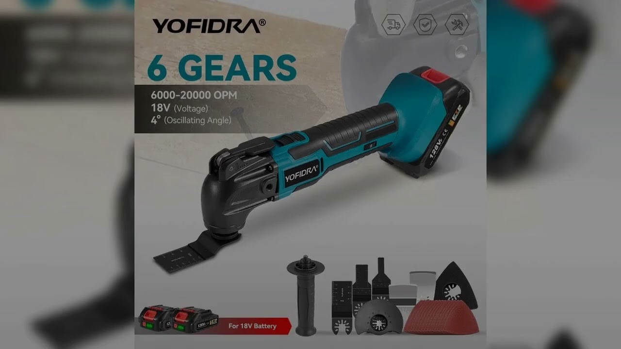 A must-have product! 600W Oscillating Multi Tool 20000OPM Cordless Electric Woodworking Cutting Sa