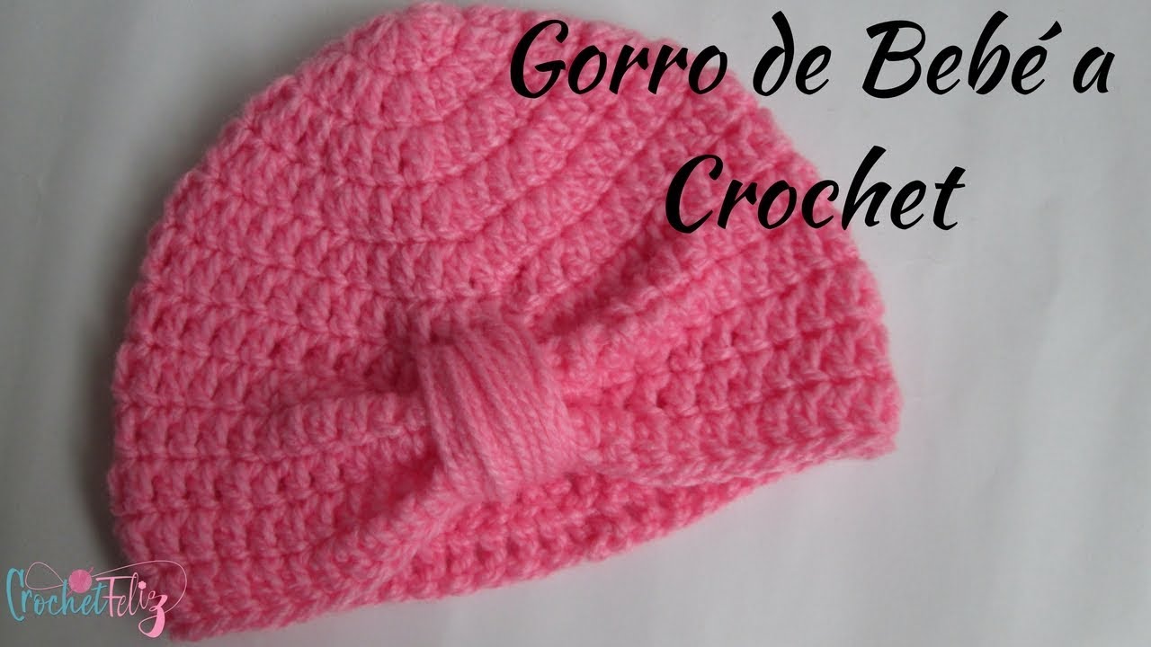 COMO TEJER GORRO CROCHET PARA RECIÉN NACIDO 