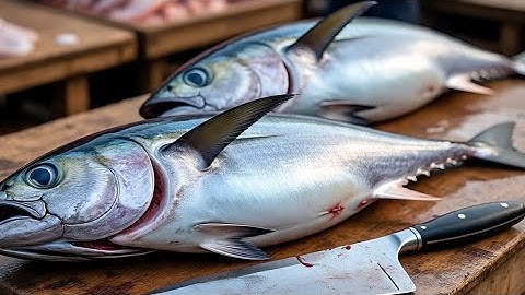 Everyday of My Life ❗🔥 Exploring Sorong Fish Market live broadcast of yellowfin tuna cutting
