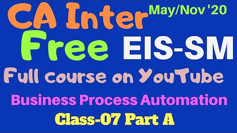 CA INTER EIS chapter-1  Automated Business Process,Class -07 Part-A