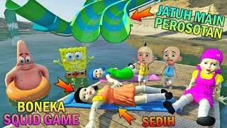 BONEKA SQUID GAME JATUH MAIN PEROSOTAN, UPIN IPIN SPONGEBOB SEDIH - GTA 5 BOCIL SULTAN