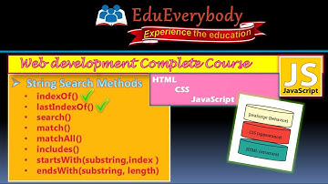 🔴JavaScript String Search Methods: indexOf(), lastIndexOf() | Web development using HTML, CSS and JS