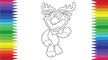 Moody Moose from Poppy Playtime | Fanmade Smiling Critters Coloring Page