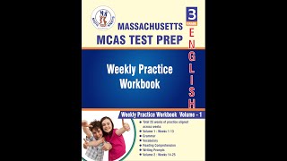 Massachusetts MCAS – 3rd Grade ELA Test Prep Workbook Volume 1 | Book Preview Video
