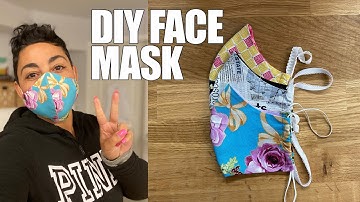DIY FABRIC FACE MASK: PRINTABLE PATTERN IN DESCRIPTION BOX WITH MEASUREMENTS