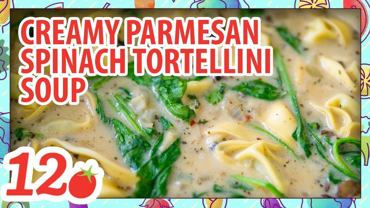 Creamy Parmesan Spinach Tortellini Soup