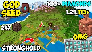 🔥 Ultimate [God Seed] For Minecraft 1.21 Bedrock & PE | Stronghold at Spawn | New 1.21.113 Seed