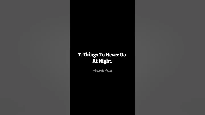 Things To Avoid❌ At Night... #shorts #youtubeshorts