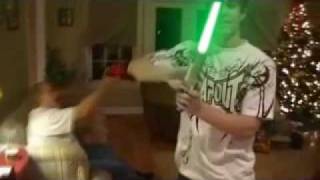 Light Saber Christmas Accident