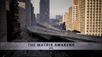 Unreal Engine 5 City Sample. The Matrix Awakens ,Drone Flythrough