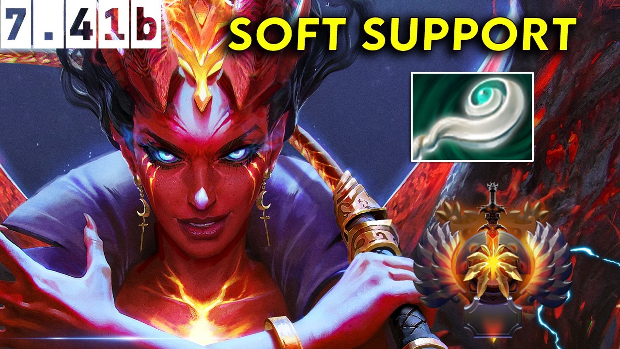 Queen Of Pain Immortal Soft Support Insane Support - Dota 2 Patch 7.41b ...
