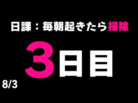 【#毎朝掃除チャレンジ】検証！日課「毎朝起きたら掃除」は本当に実現可能なのか！？３日目【健屋花那/にじさんじ】