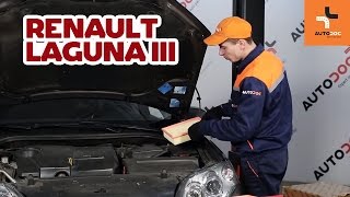 Como mudar Filtro de Ar RENAULT LAGUNA III Grandtour (KT0/1) - vídeo grátis online