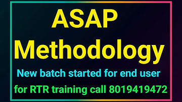 asap methodology telugu| sap implementation process | RTR training 8019419472