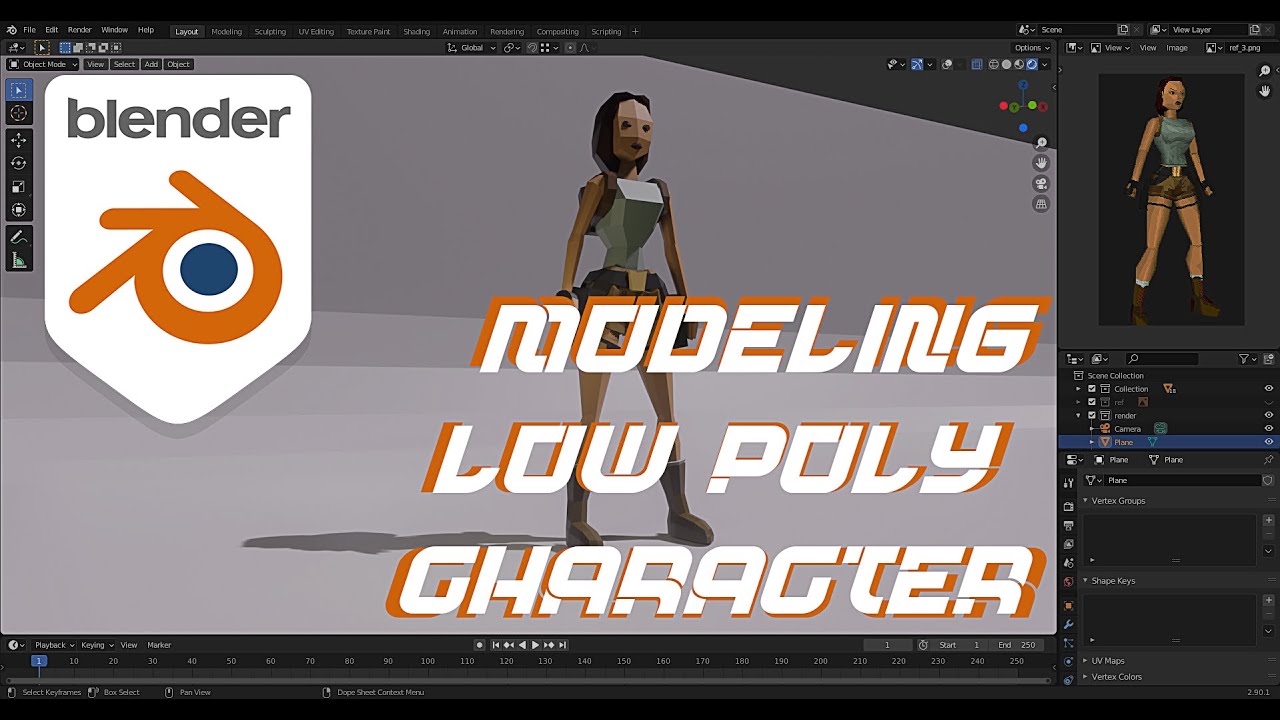 Blender 2.9 - Моделирование персонажа | Modeling Low Poly Character ...