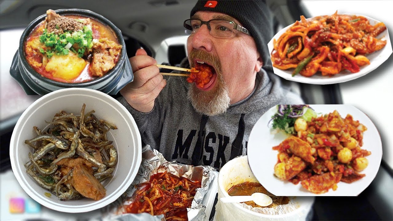 MUKBANG 먹방 | Korean KamJaTang 감자탕 | Spicy Squid | Dumpling KanPunGi 깐풍기