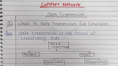 What is Data Transmission? Full Explanation | Computer Network | Parallel vs Serial 